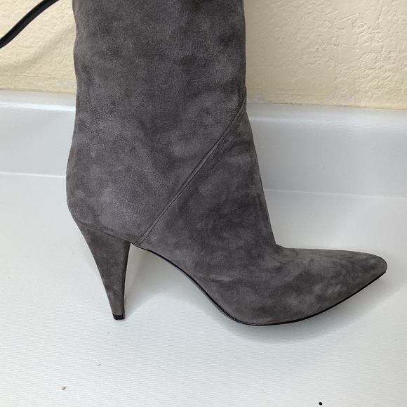 Saint Laurent Paris Over Knee Cat 90mm Suede Thigh Boot 38 - Picture 7 of 15